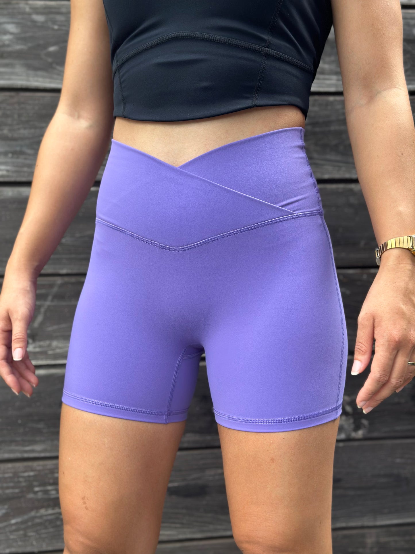 Short Élégance Athlétique Mauve